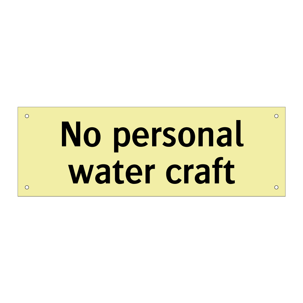 No personal water craft