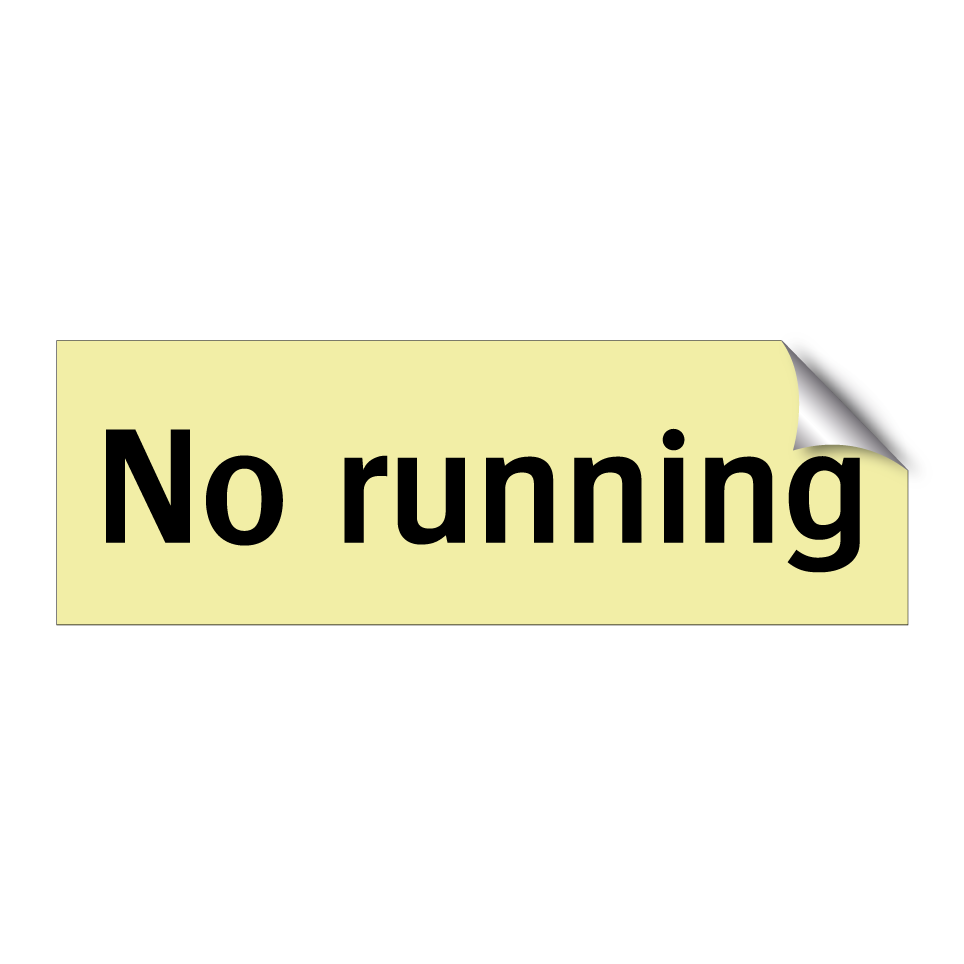 No running