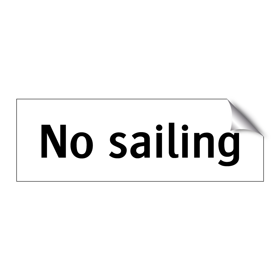 No sailing