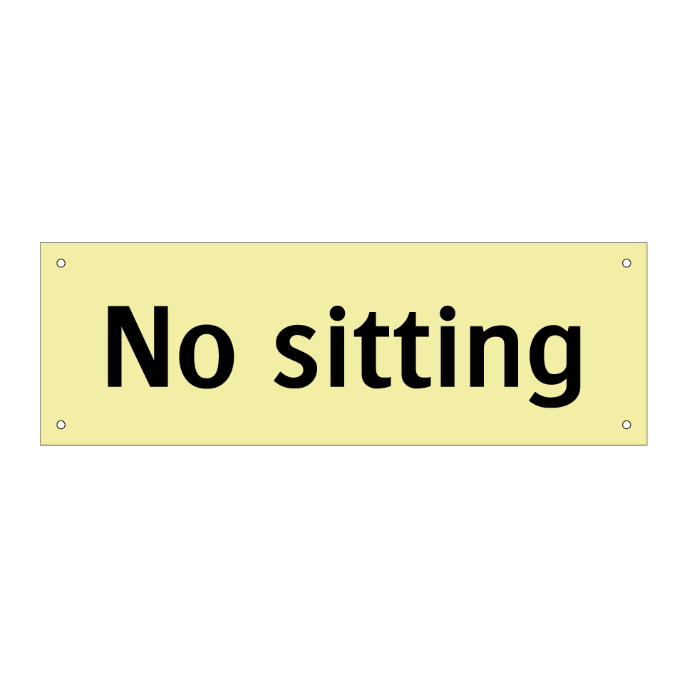 No sitting