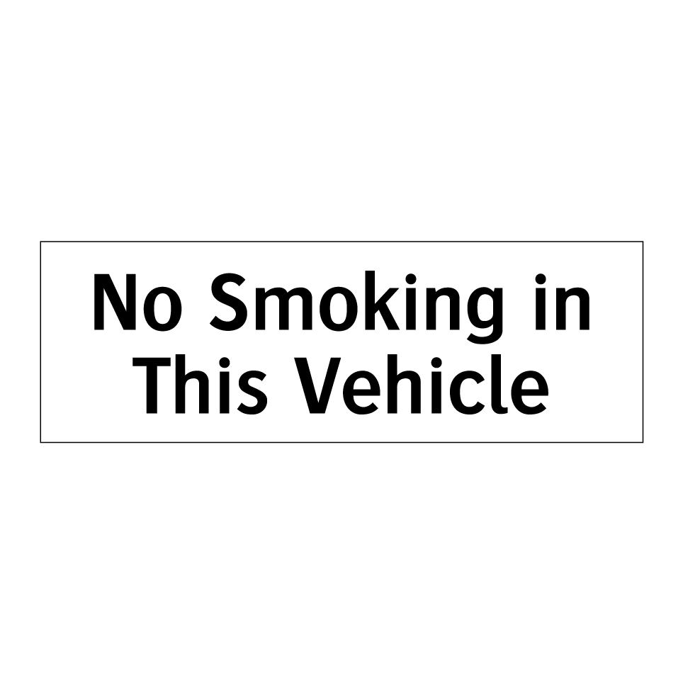 No Smoking in This Vehicle