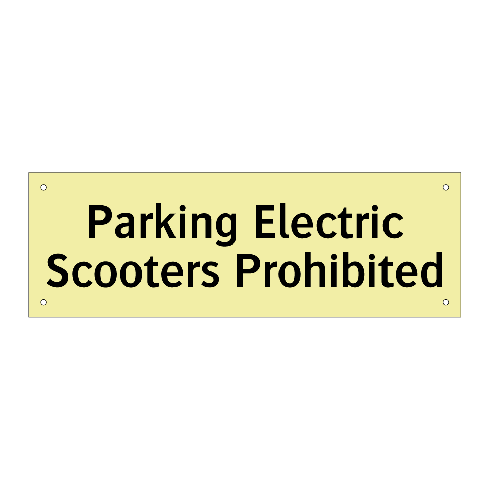 Parking Electric Scooters Prohibited
