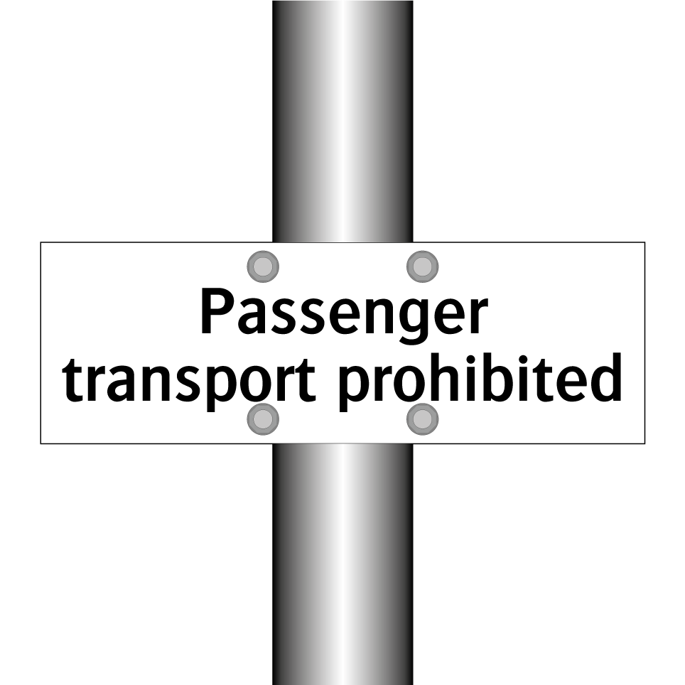 Passenger transport prohibited