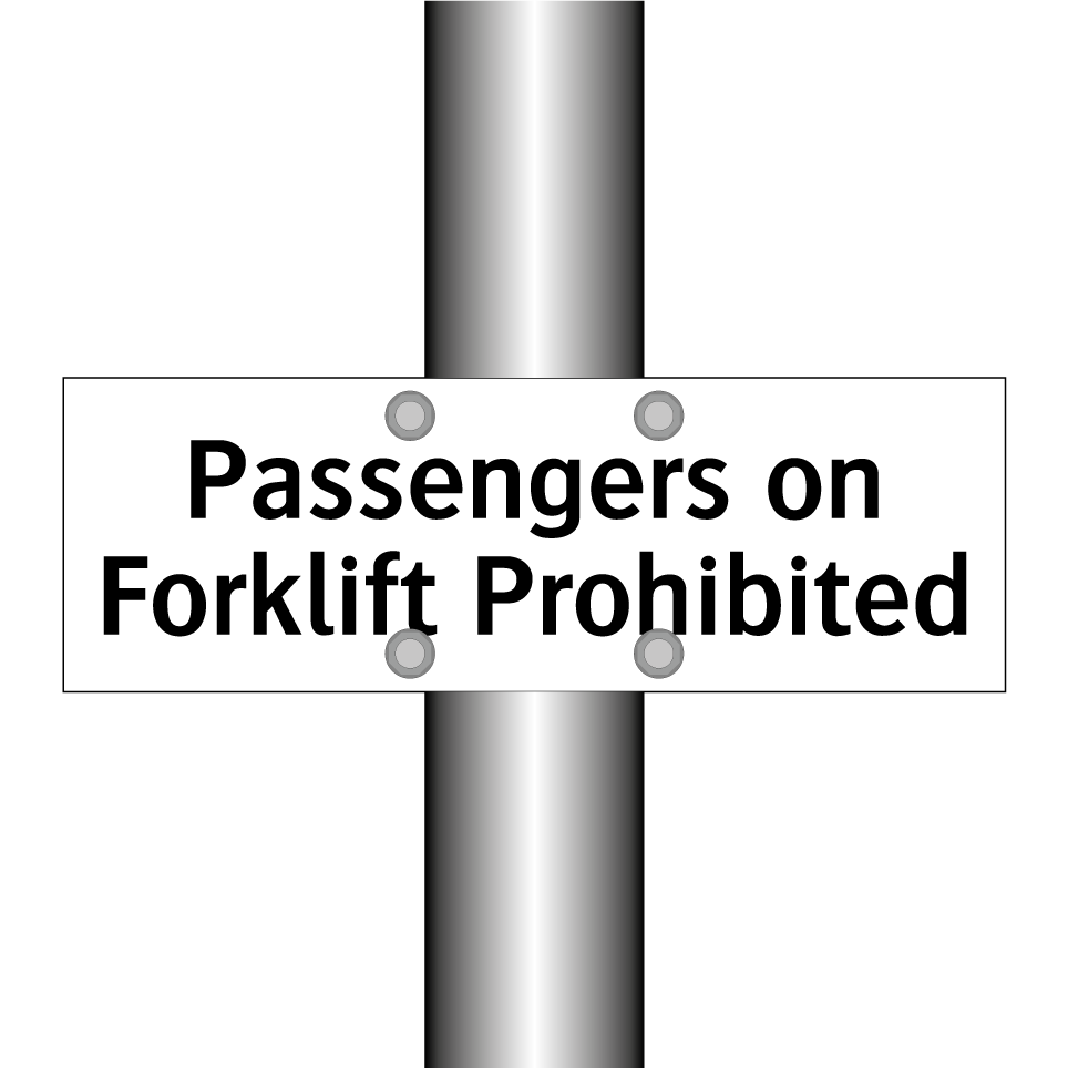 Passengers on Forklift Prohibited
