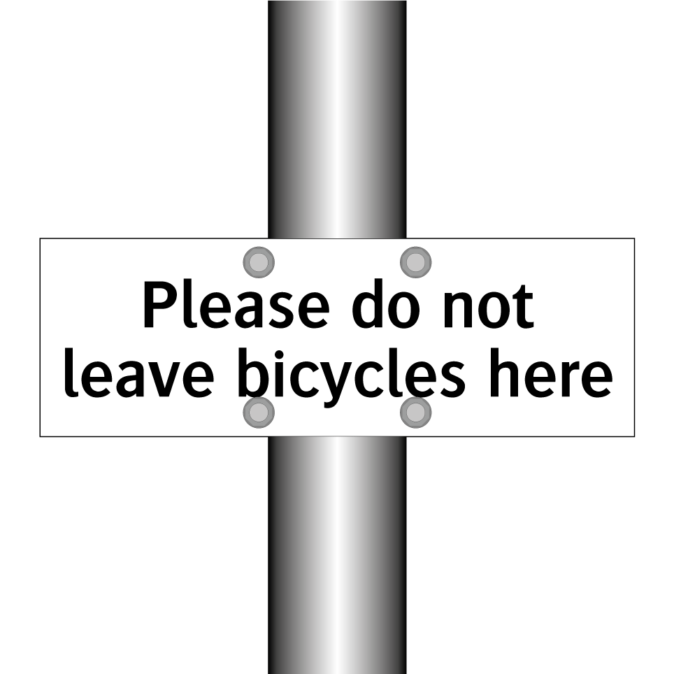 Please do not leave bicycles here