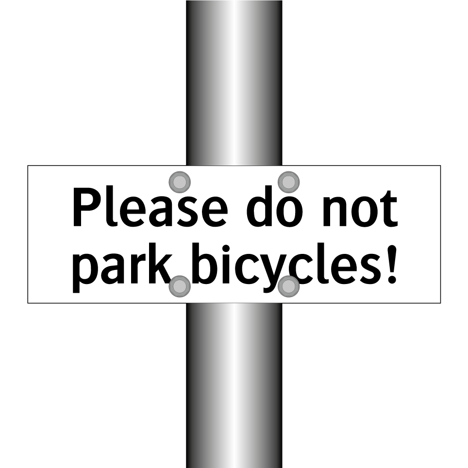 Please do not park bicycles!