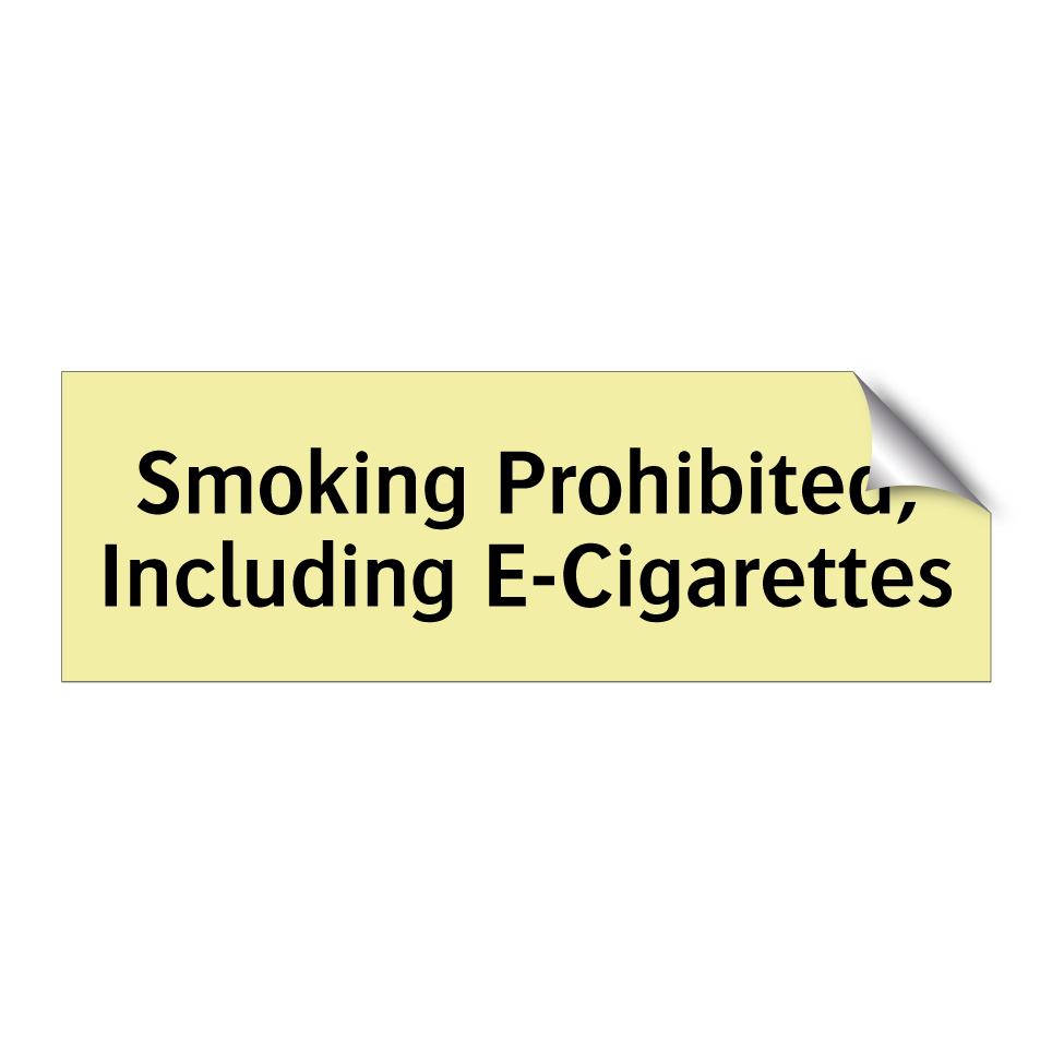 Smoking Prohibited, Including E-Cigarettes