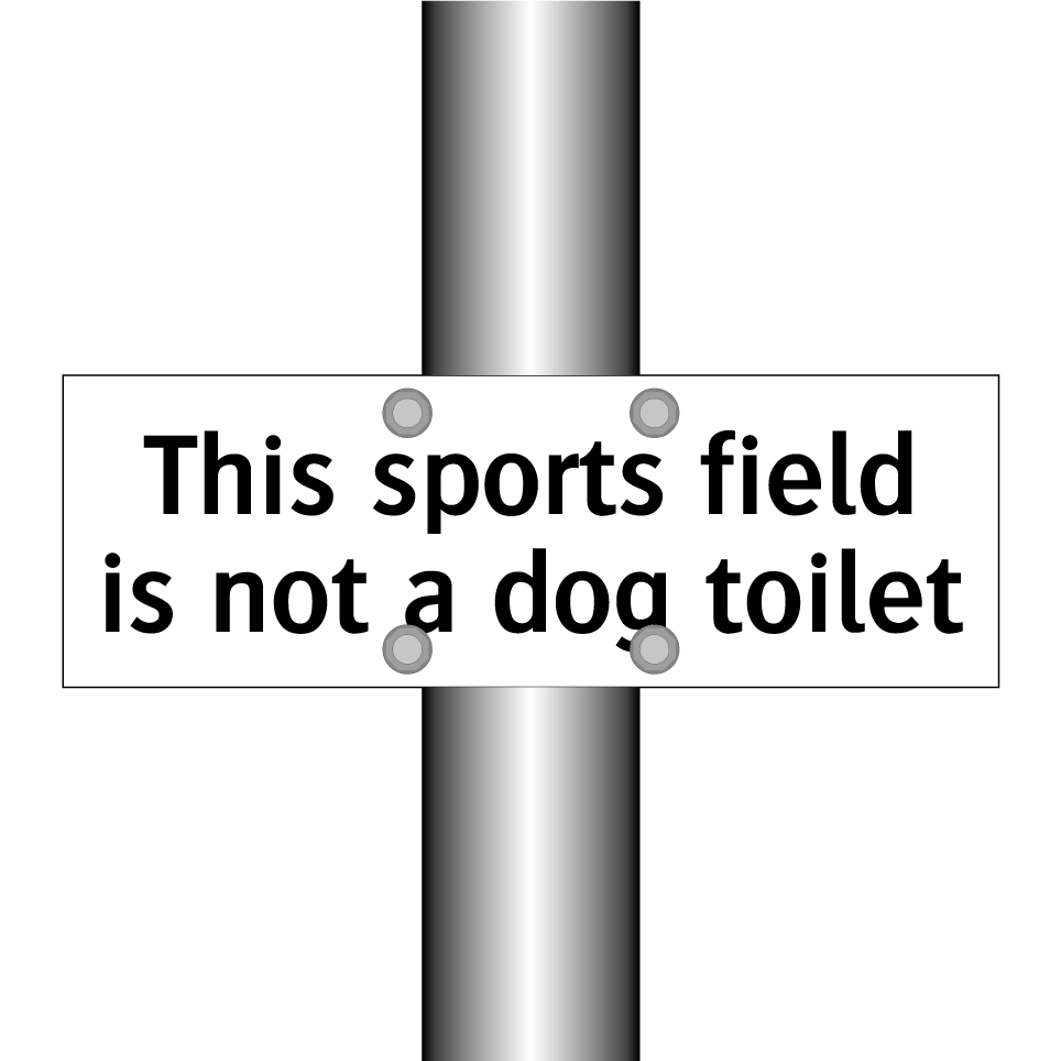 This sports field is not a dog toilet