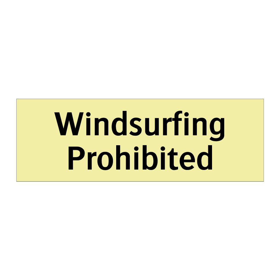 Windsurfing Prohibited