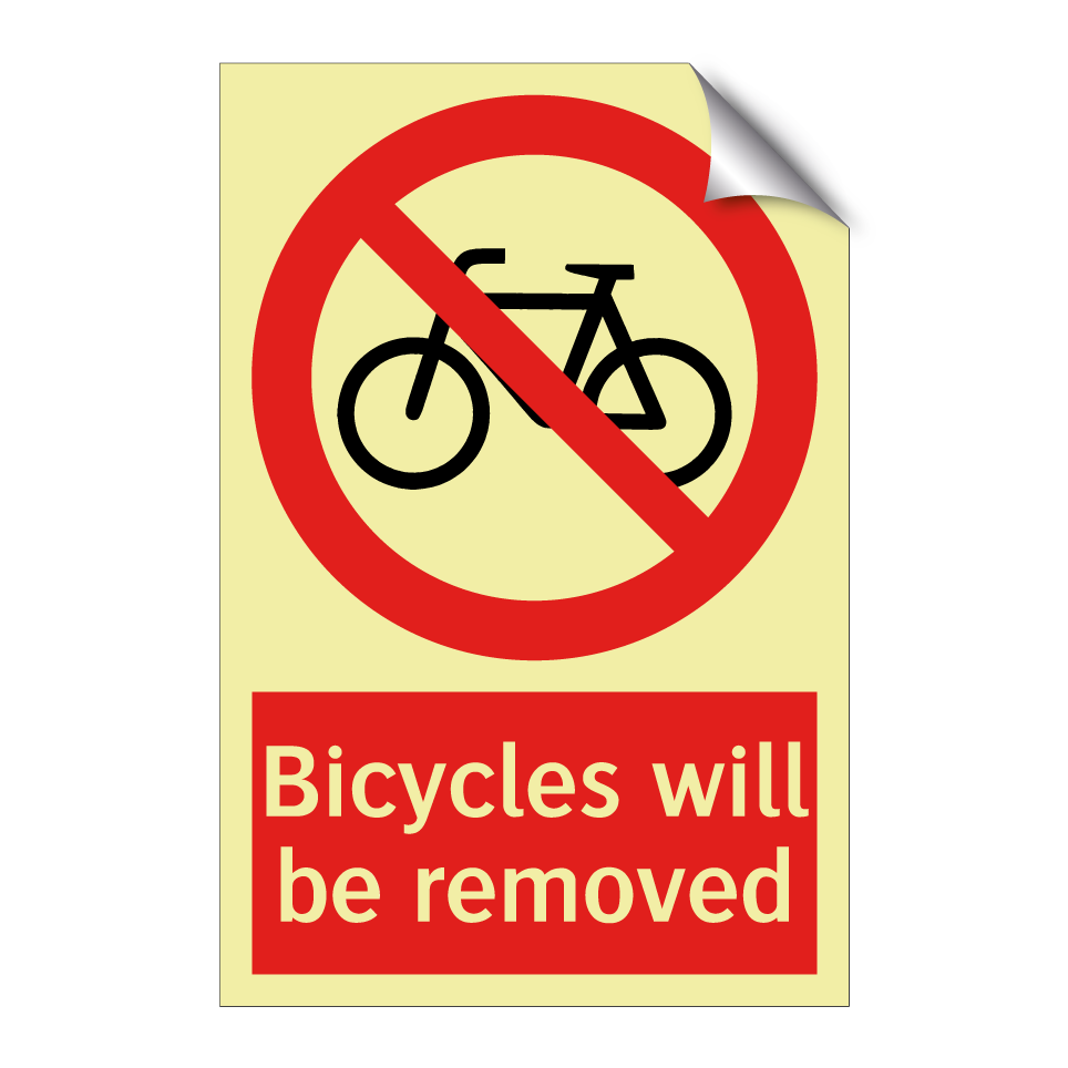 Bicycles will be removed