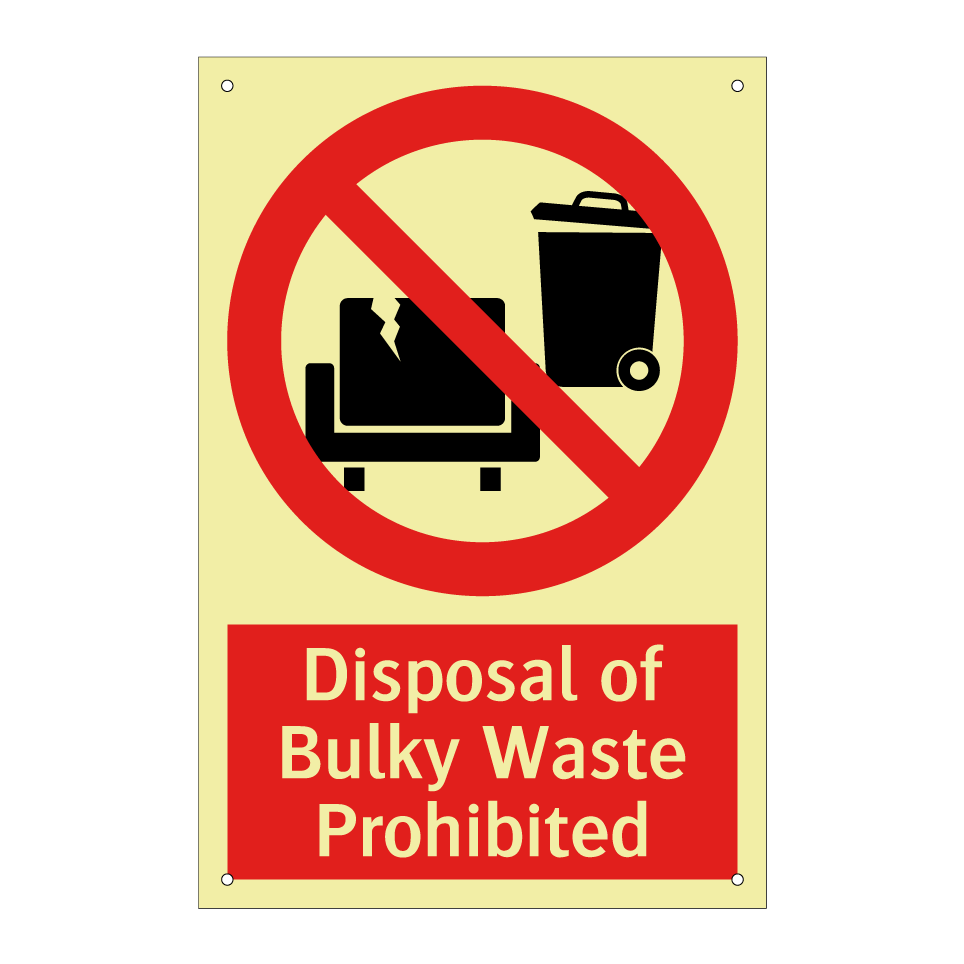 Disposal of Bulky Waste Prohibited