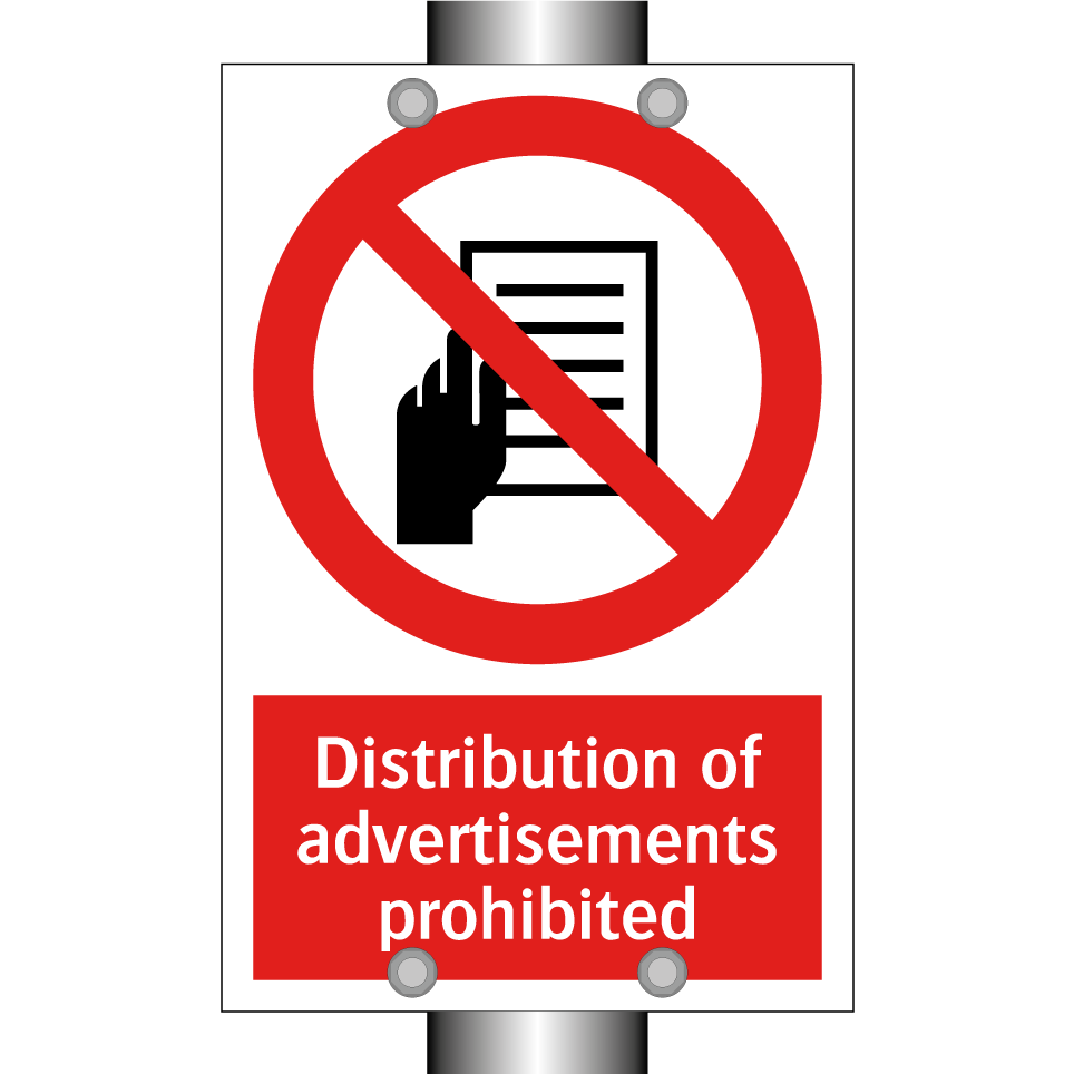 Distribution of advertisements prohibited