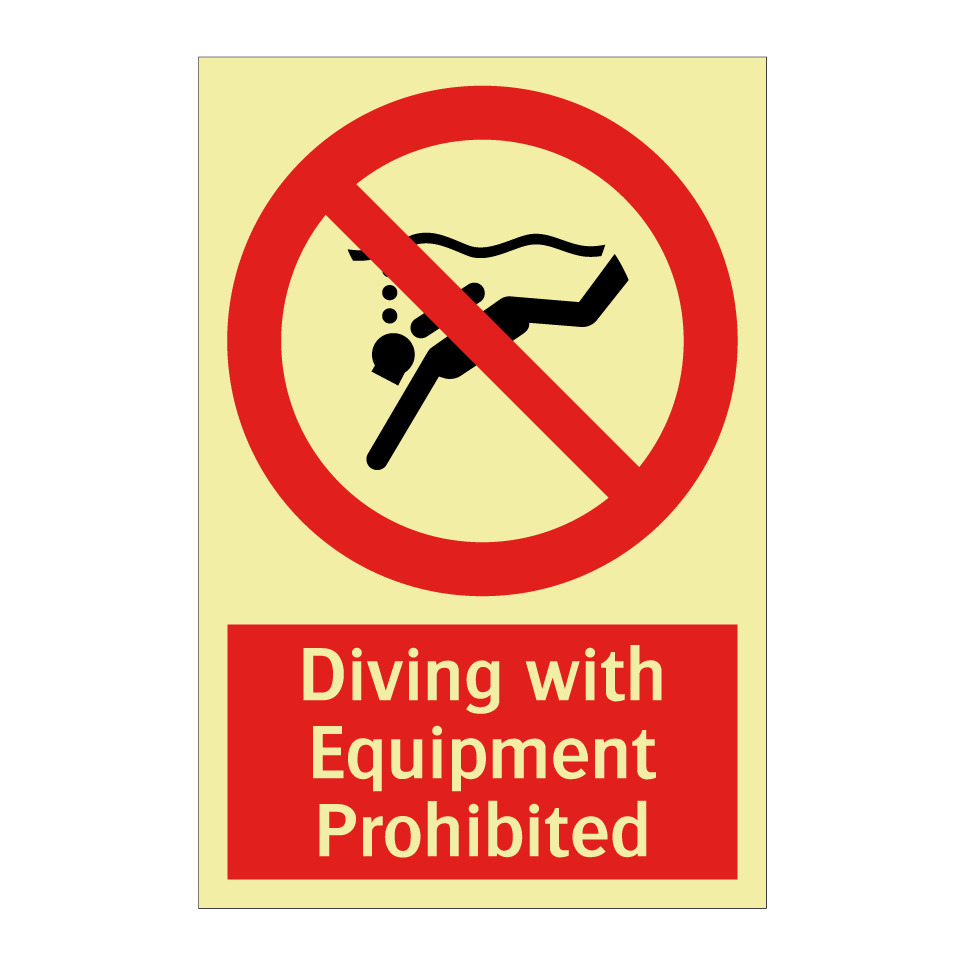 Diving with Equipment Prohibited