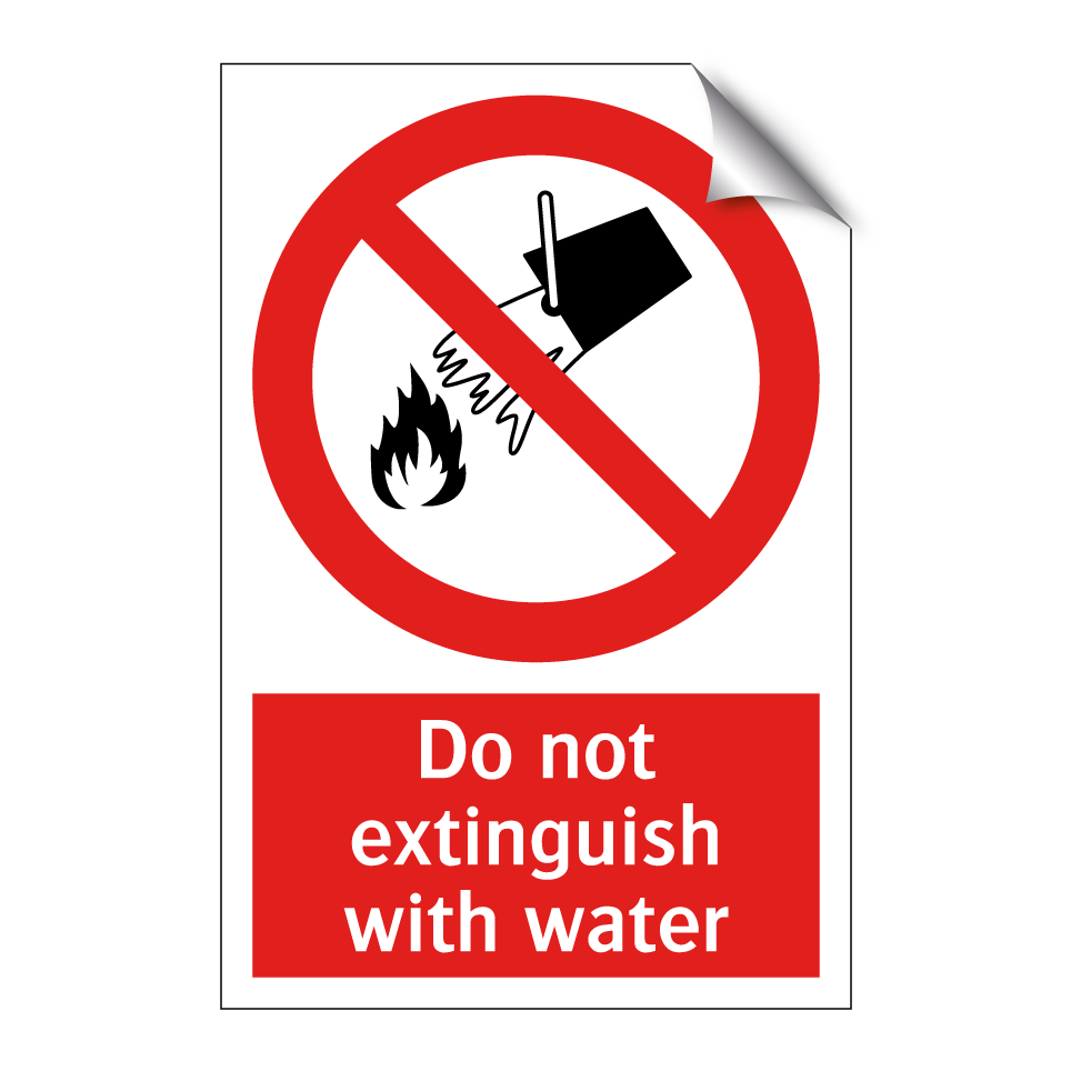 Do not extinguish with water