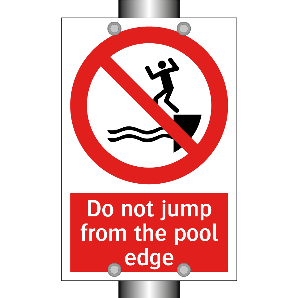 Do not jump from the pool edge