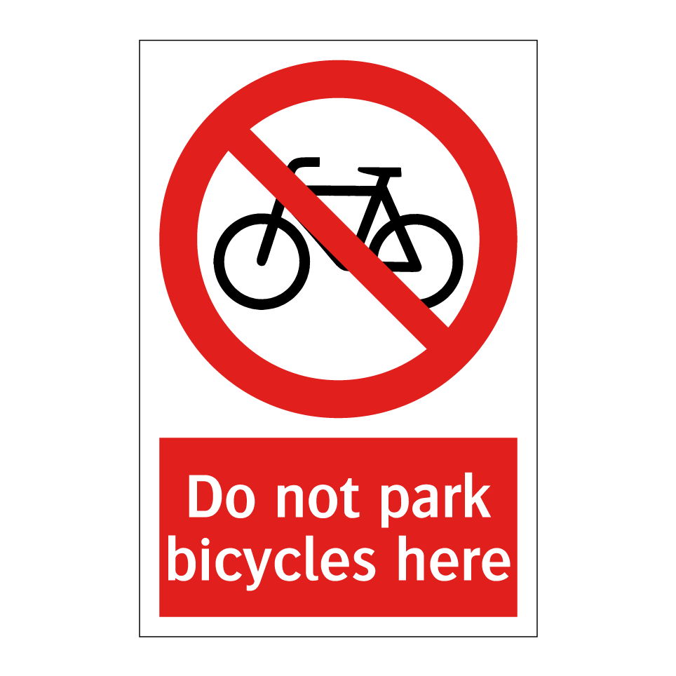 Do not park bicycles here
