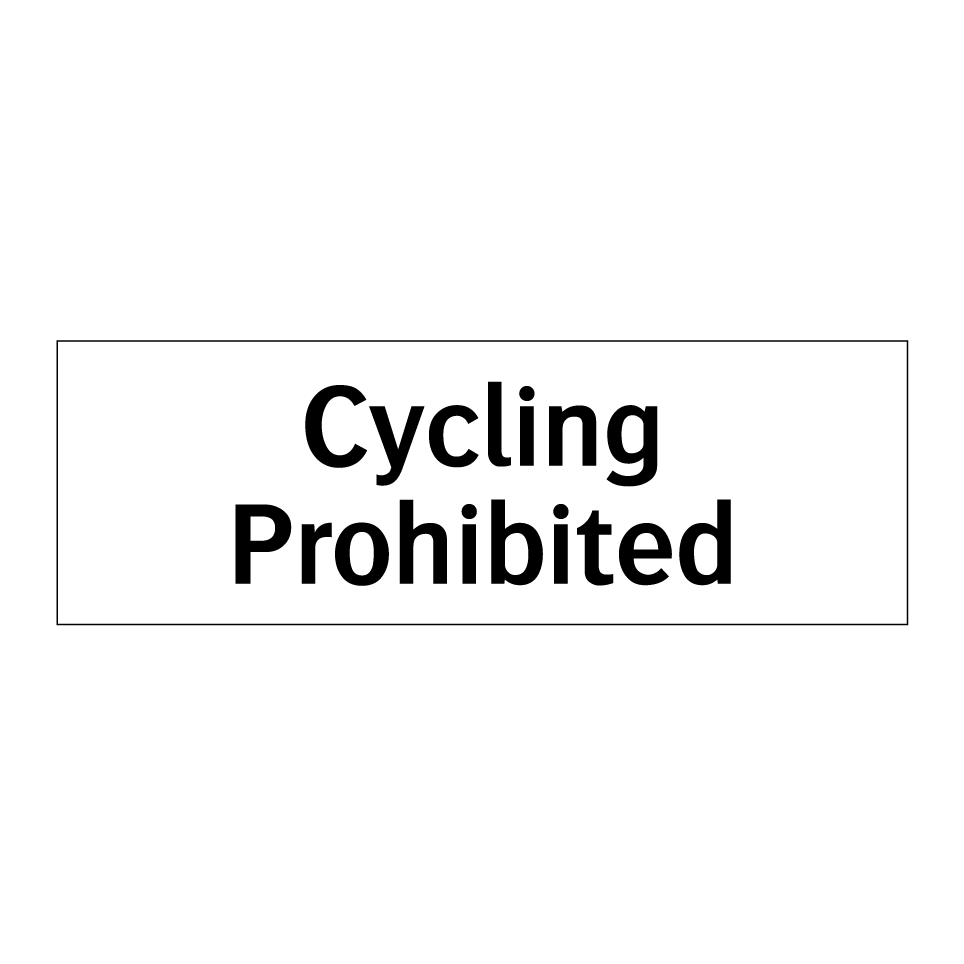 Cycling Prohibited