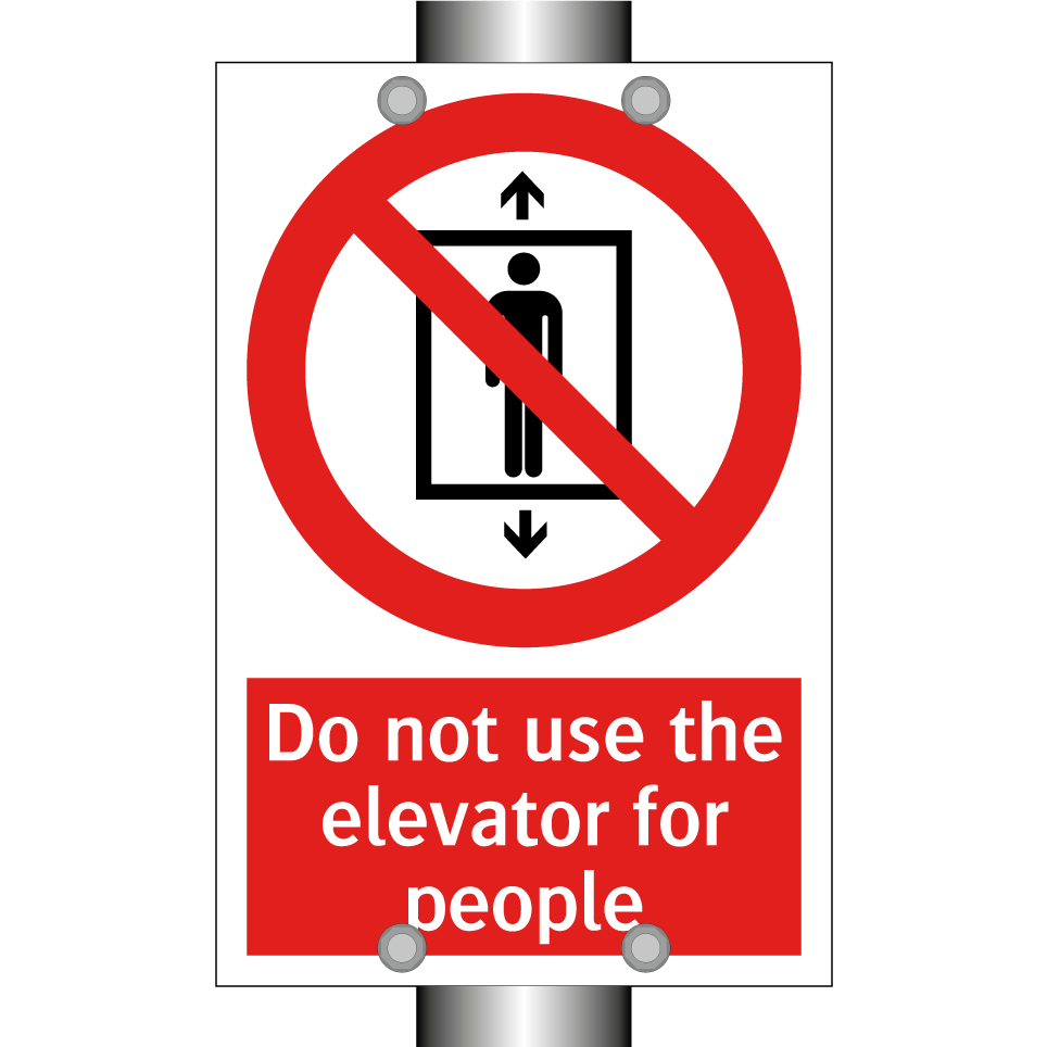 Do not use the elevator for people