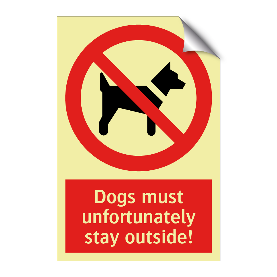 Dogs must unfortunately stay outside!