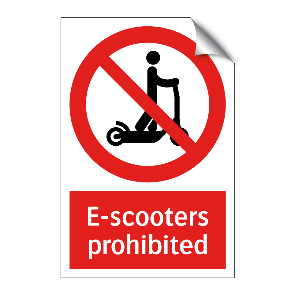E-scooters prohibited