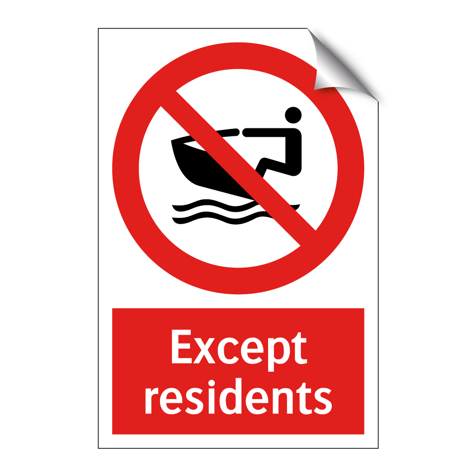 Except residents