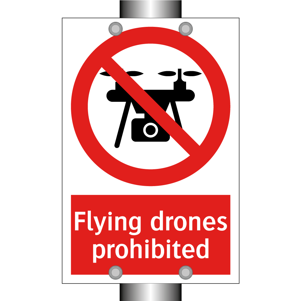 Flying drones prohibited