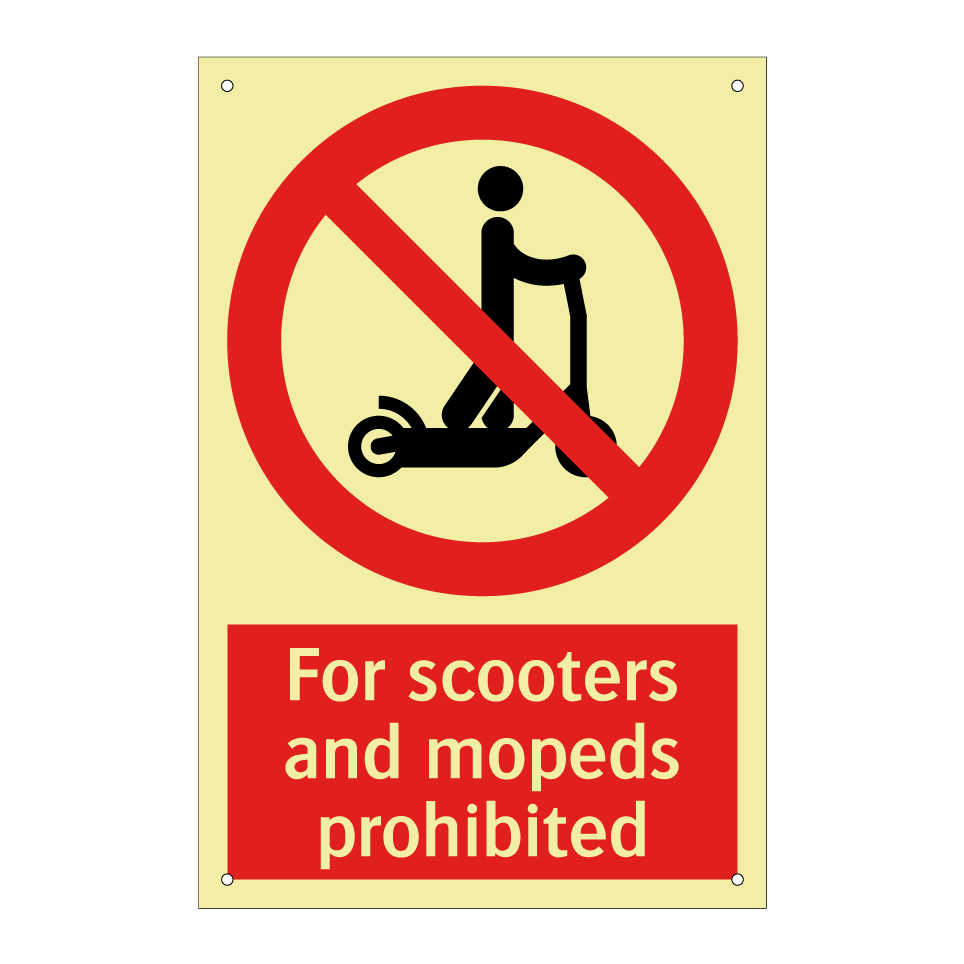 For scooters and mopeds prohibited