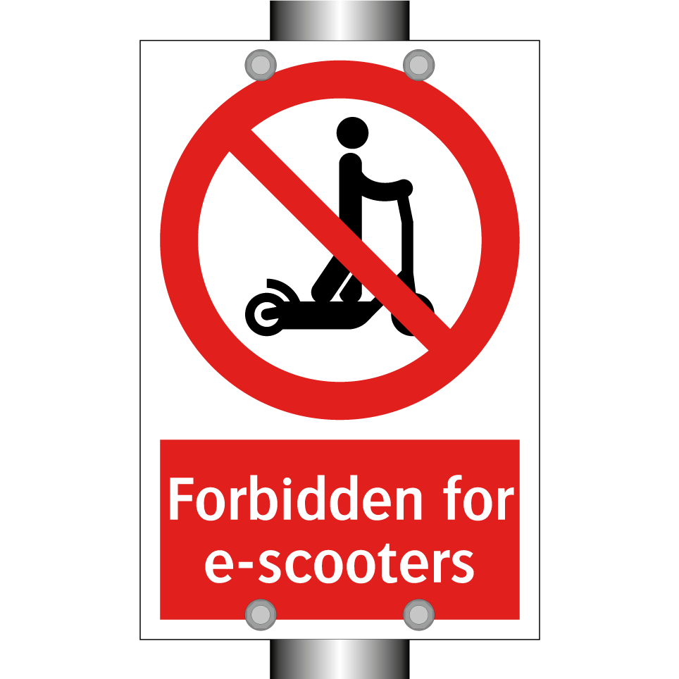Forbidden for e-scooters