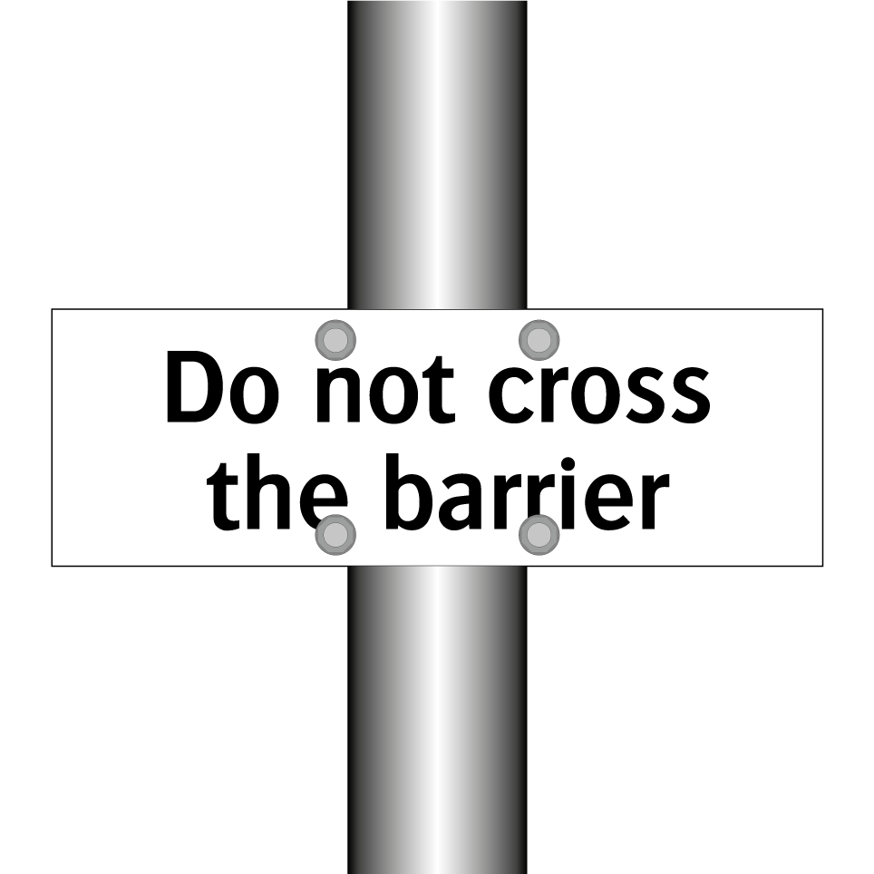 Do not cross the barrier