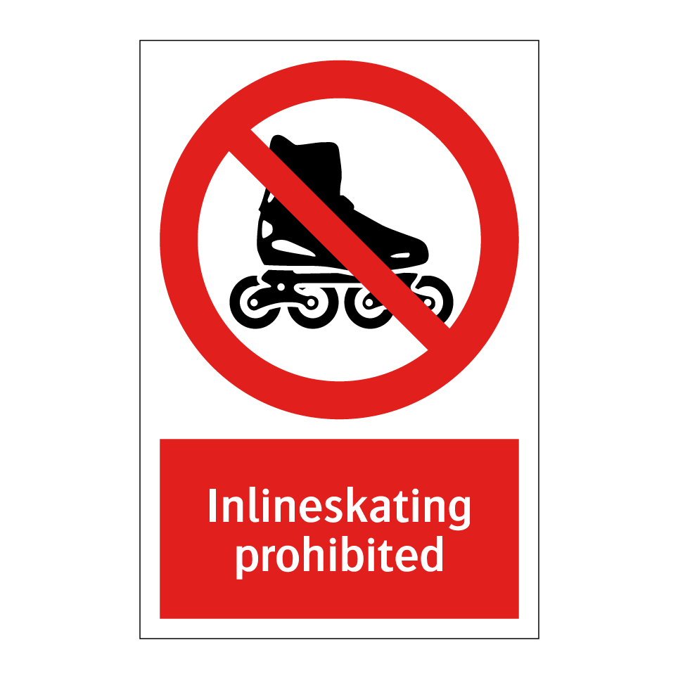 Inlineskating prohibited