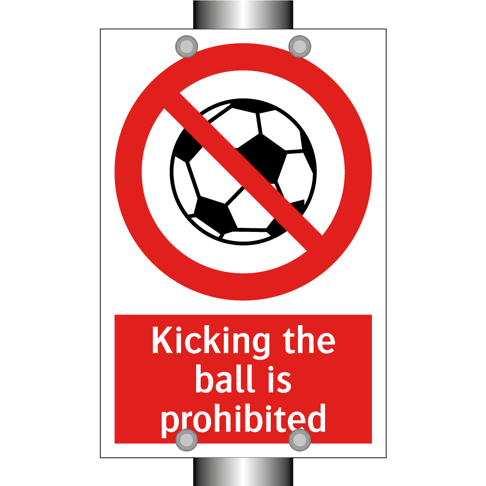 Kicking the ball is prohibited