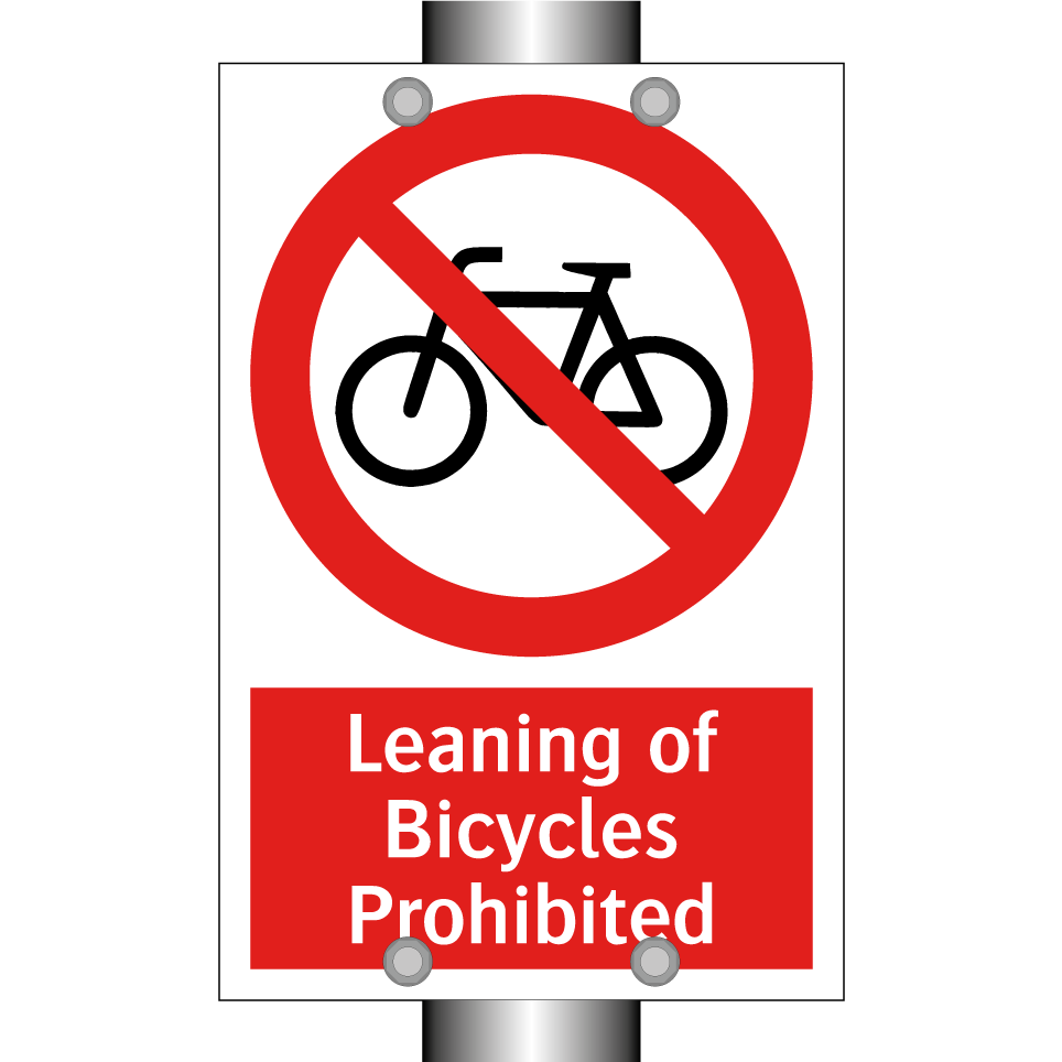 Leaning of Bicycles Prohibited