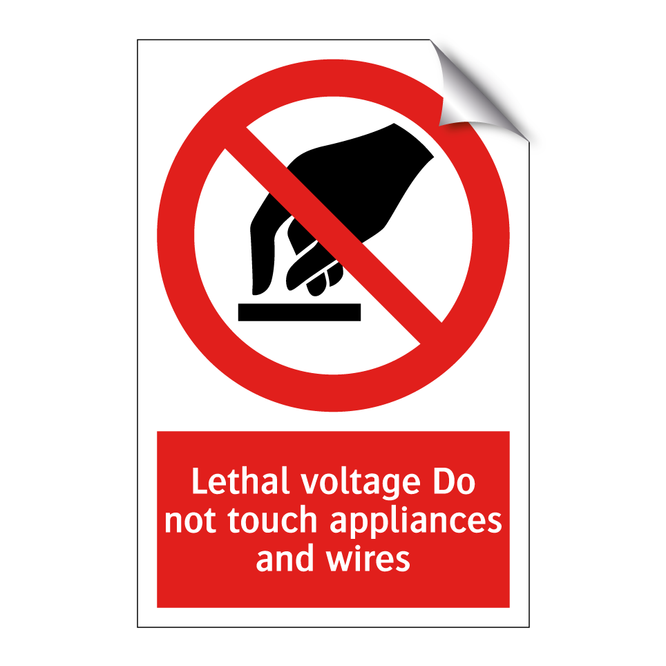 Lethal voltage Do not touch appliances and wires