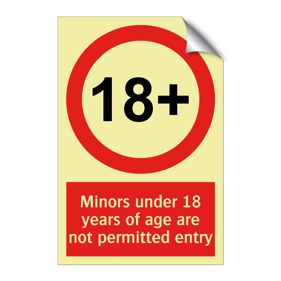 Minors under 18 years of age are not permitted entry