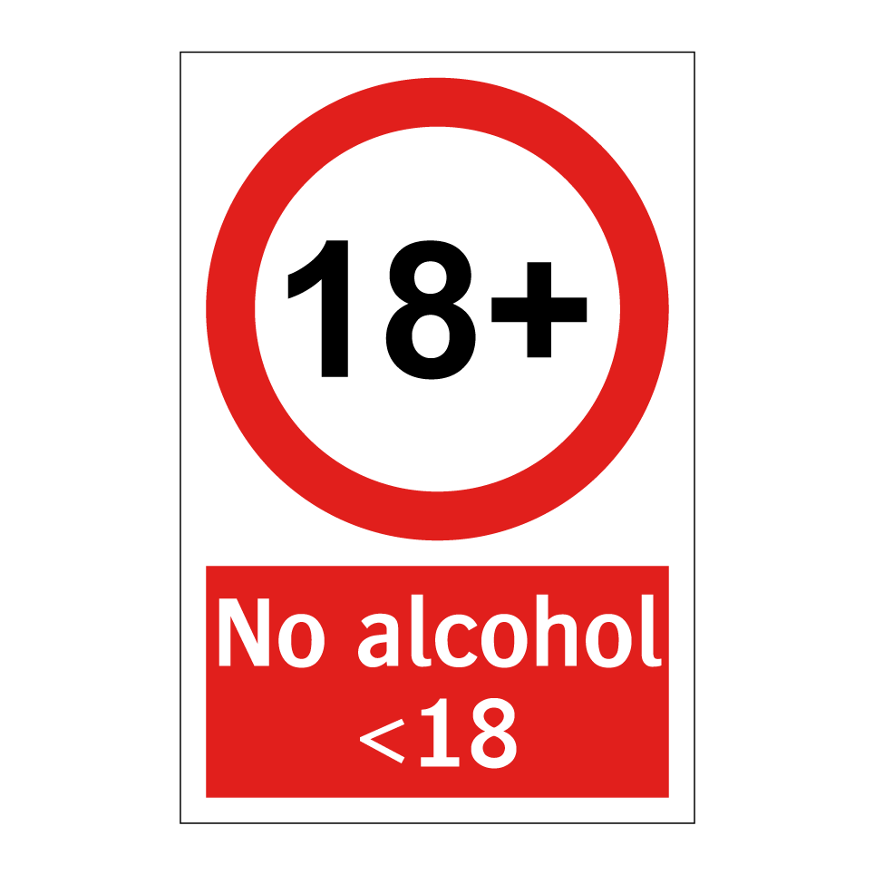 No alcohol <18