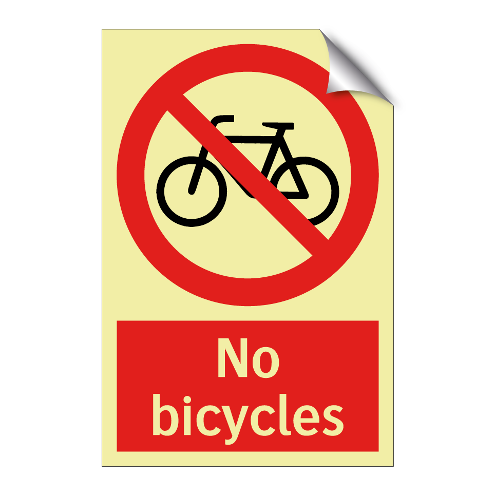No bicycles