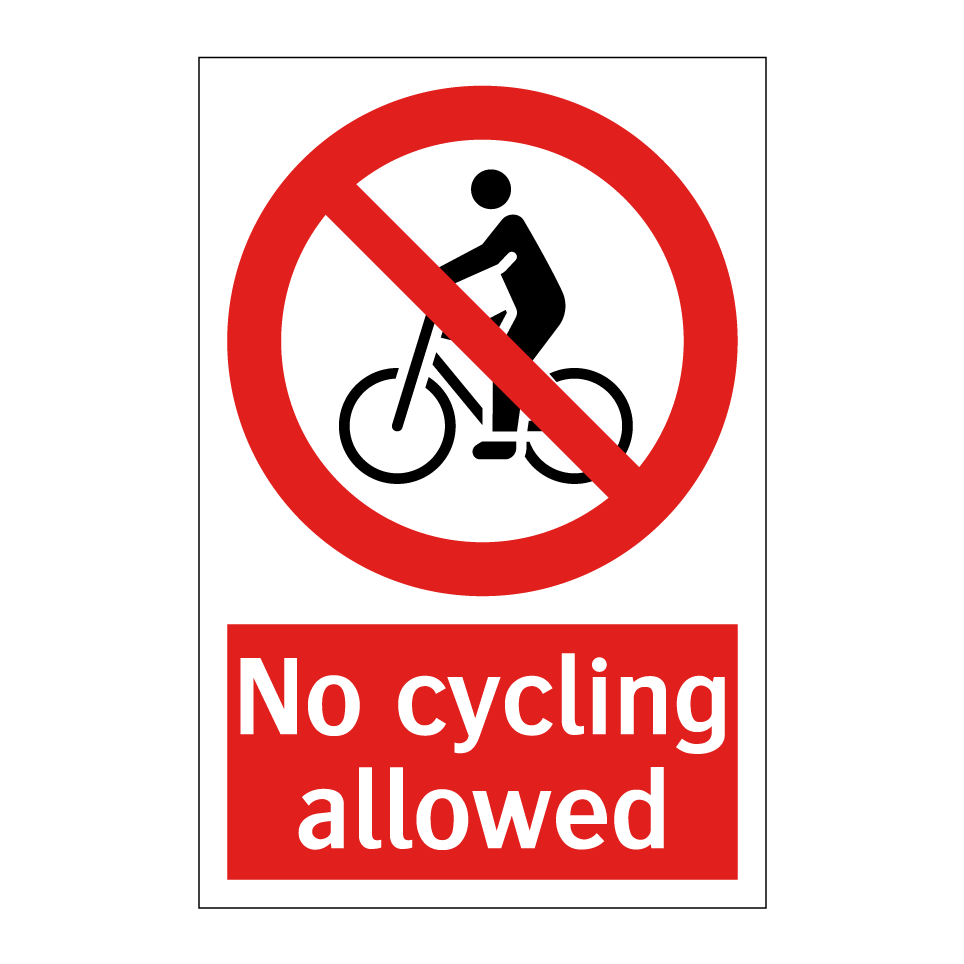 No cycling allowed