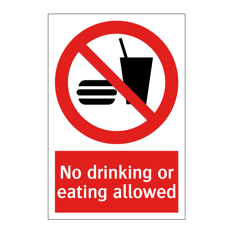 No drinking or eating allowed
