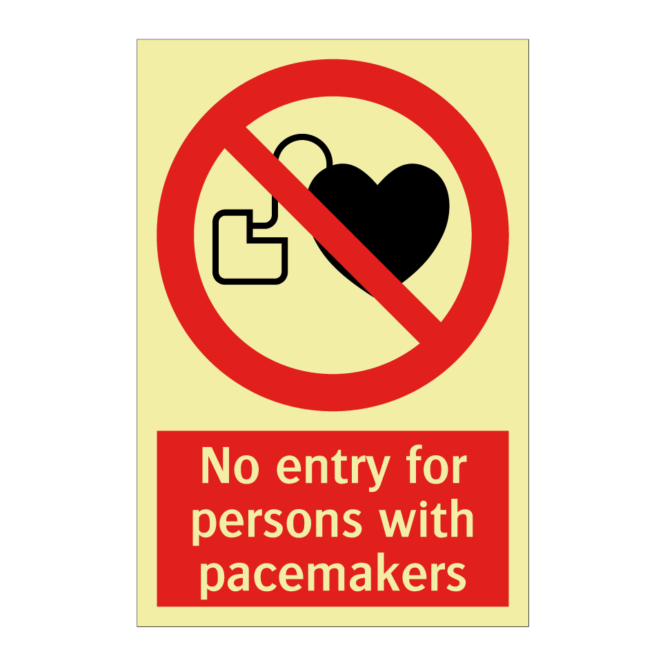 No entry for persons with pacemakers