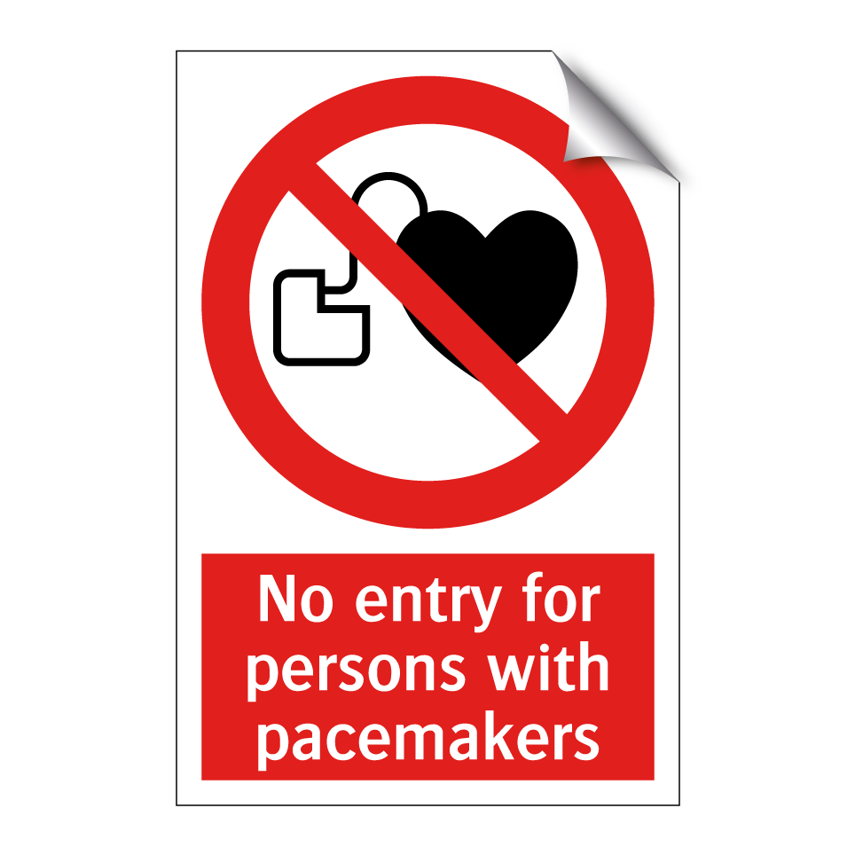 No entry for persons with pacemakers