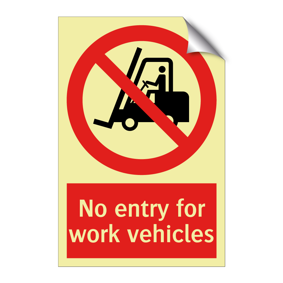 No entry for work vehicles
