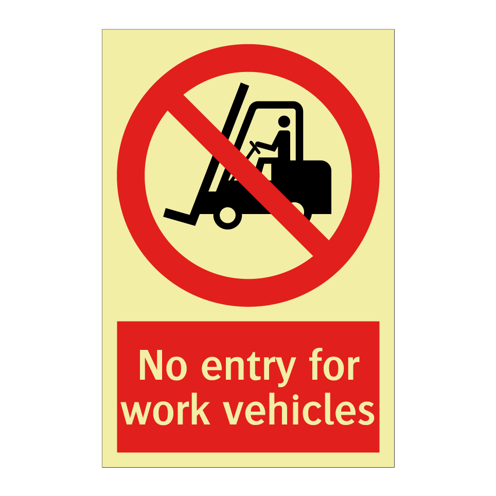 No entry for work vehicles