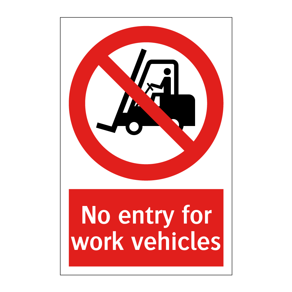 No entry for work vehicles
