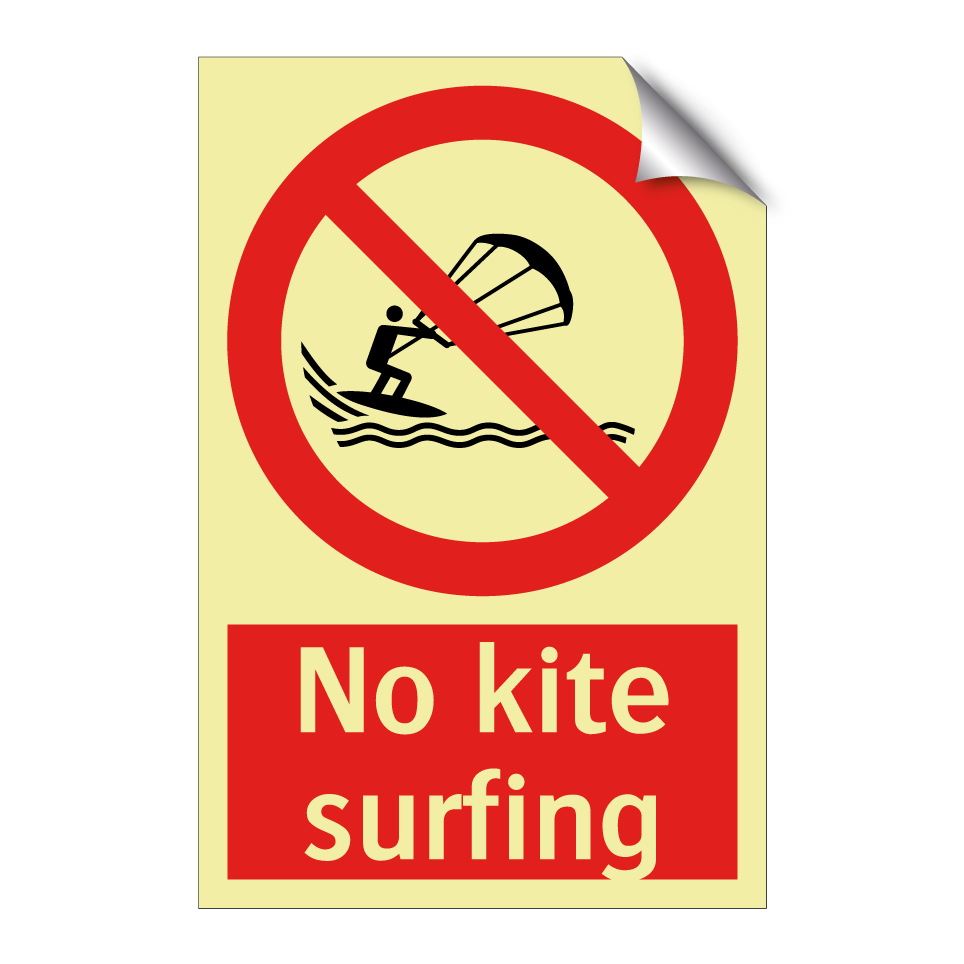 No kite surfing