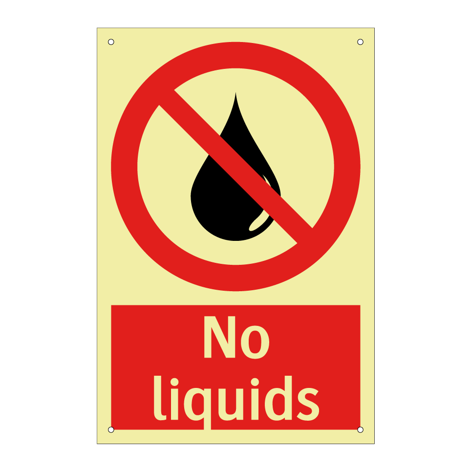 No liquids