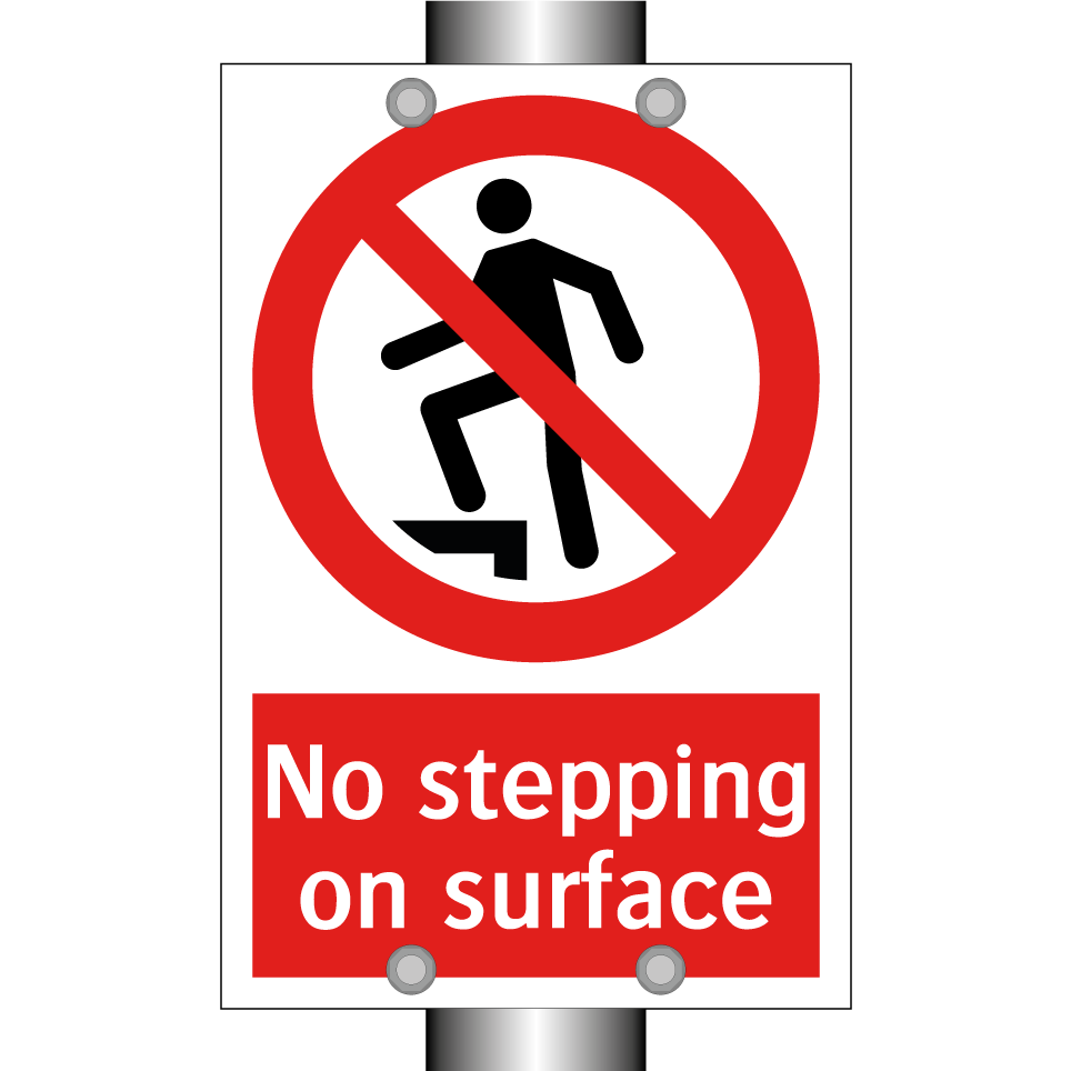 No stepping on surface