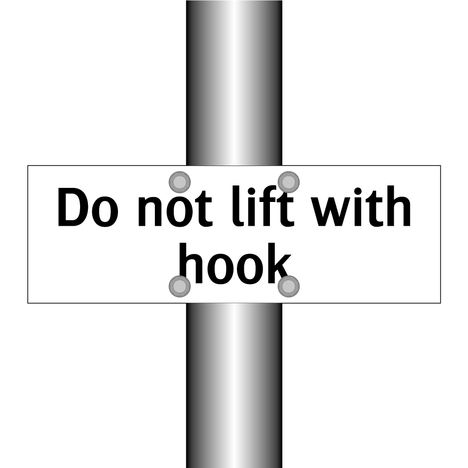 Do not lift with hook
