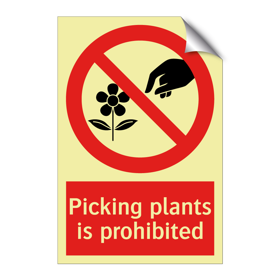 Picking plants is prohibited