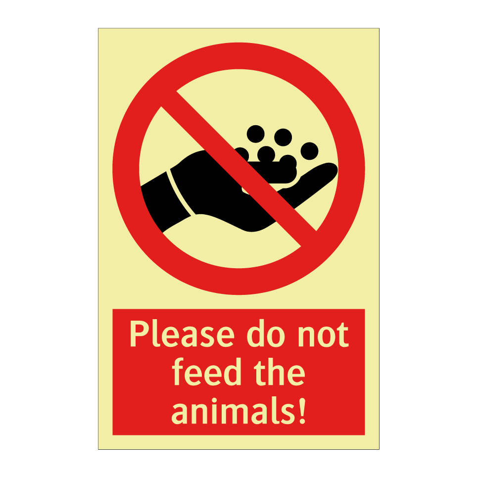 Please do not feed the animals!