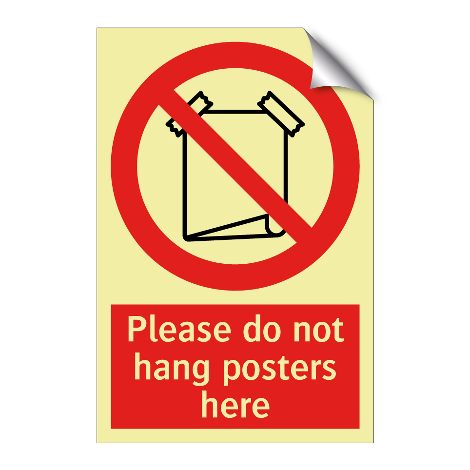 Please do not hang posters here